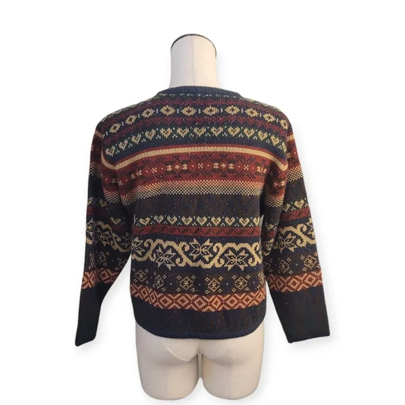 Multicolor Patterned Cardigan Sweater - Picture 2 of 4